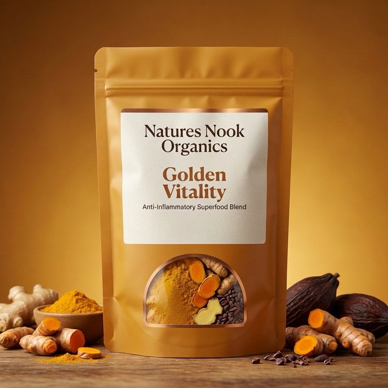 Natures Nook Organics Golden Vitality pouch, 343 g (12.1 oz)